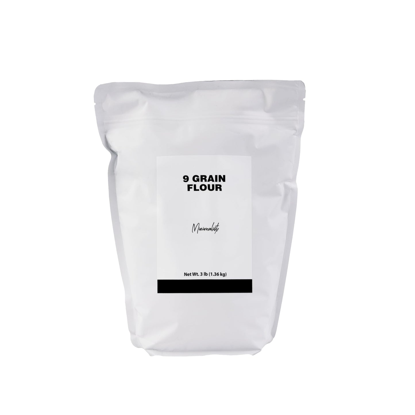 Minimalist 9 Grain Flour, Perfect for Baking and Cooking, Packaged in a Refillable Bag (3 Pound)