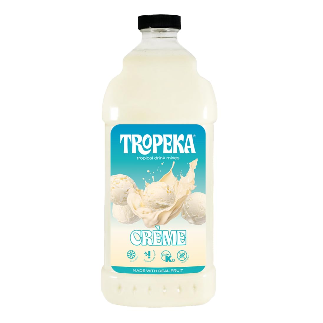 Tropeka Tropical Crème Frozen Drink Mix - All-Natural, Real Fruit & Florida Cane Sugar, Gluten-Free and Perfect for Cocktails, Smoothies, Slushies