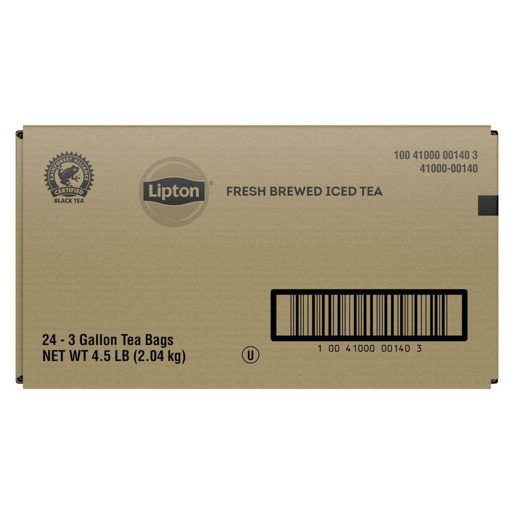 Lipton Black Unsweetened Iced Tea Bags, Makes 3 Gallons, 24 Count