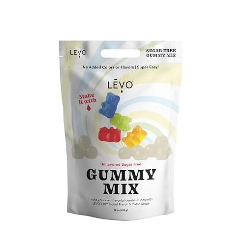 LEVO - Gummy Mix Unflavored Sugar Free 16 oz - Make Your Own Infused Gummies - Each Bag Makes 64 Gummies - 1 Pack (Packaging May Vary)
