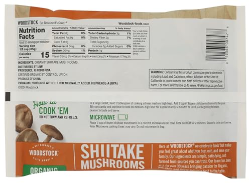 Woodstock Frozen Mushroom Shitake Organic, 10 oz (cn)