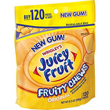 Juicy Fruit Fruity Chews Original Sugarfree Gum, 120 piece bag (6 Pack)