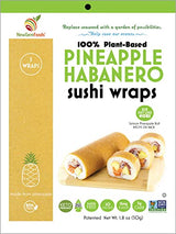Pineapple Habanero Sushi Wraps (5 Count) - Gluten-Free, Vegan, Plant-Based Low-Carb Wraps - Non-GMO, Paleo-Friendly, Sweet & Spicy Nori Wrap