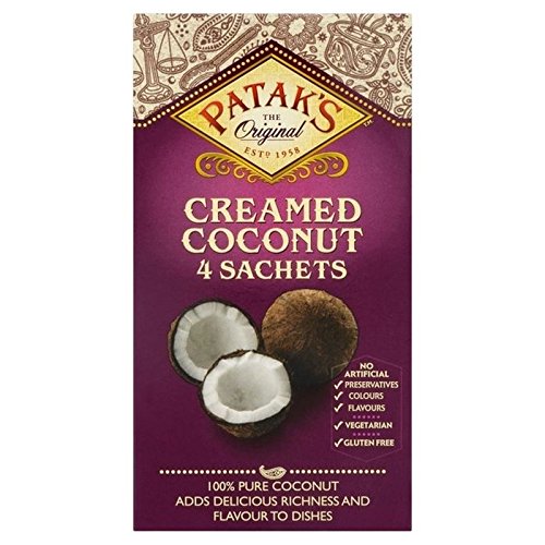 Patak's Creamed Coconut Sachets 4 x 50g - Pack of 6