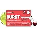 Chomp Gums BURST Chewing Gum, Sugar-Free with Vitamin B12 & C, Caffeine Free, Gluten-Free, Aspartame & Sucralose Free, Cherry Lime Flavor (1 Pack)