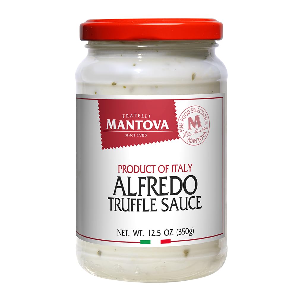 Mantova Alfredo Truffle Sauce, 12.5 oz. (Pack of 2), Product of Italy, Traditional, All-Natural, Ready-to-Eat Pasta Sauce, No Artificial Coloring