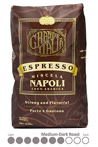Grande Italia Espresso; Small Batch Artisan Roasted Miscela Napoli, 2 Lbs. bag