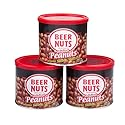 BEER NUTS Original Peanuts - Travel Size Sweet & Salty Bar Nuts - Gluten Free, Kosher, Low Sodium Peanut Snacks Made In The USA - 12oz Resealable Can