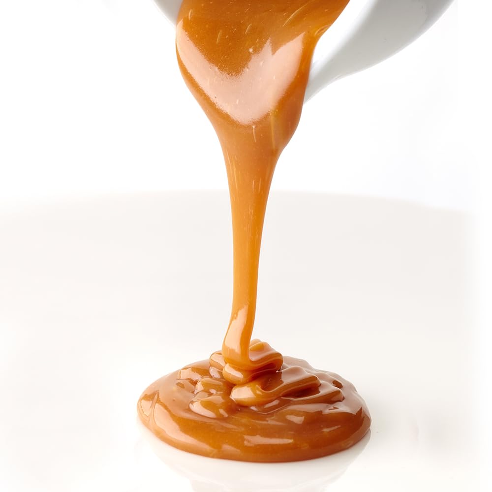 OliveNation Caramel Flavor Fountain, Low Sugar Flavoring for Beverages, Ice Cream, Soda, Baked Goods, Gluten Free, Kosher - 16 ounces