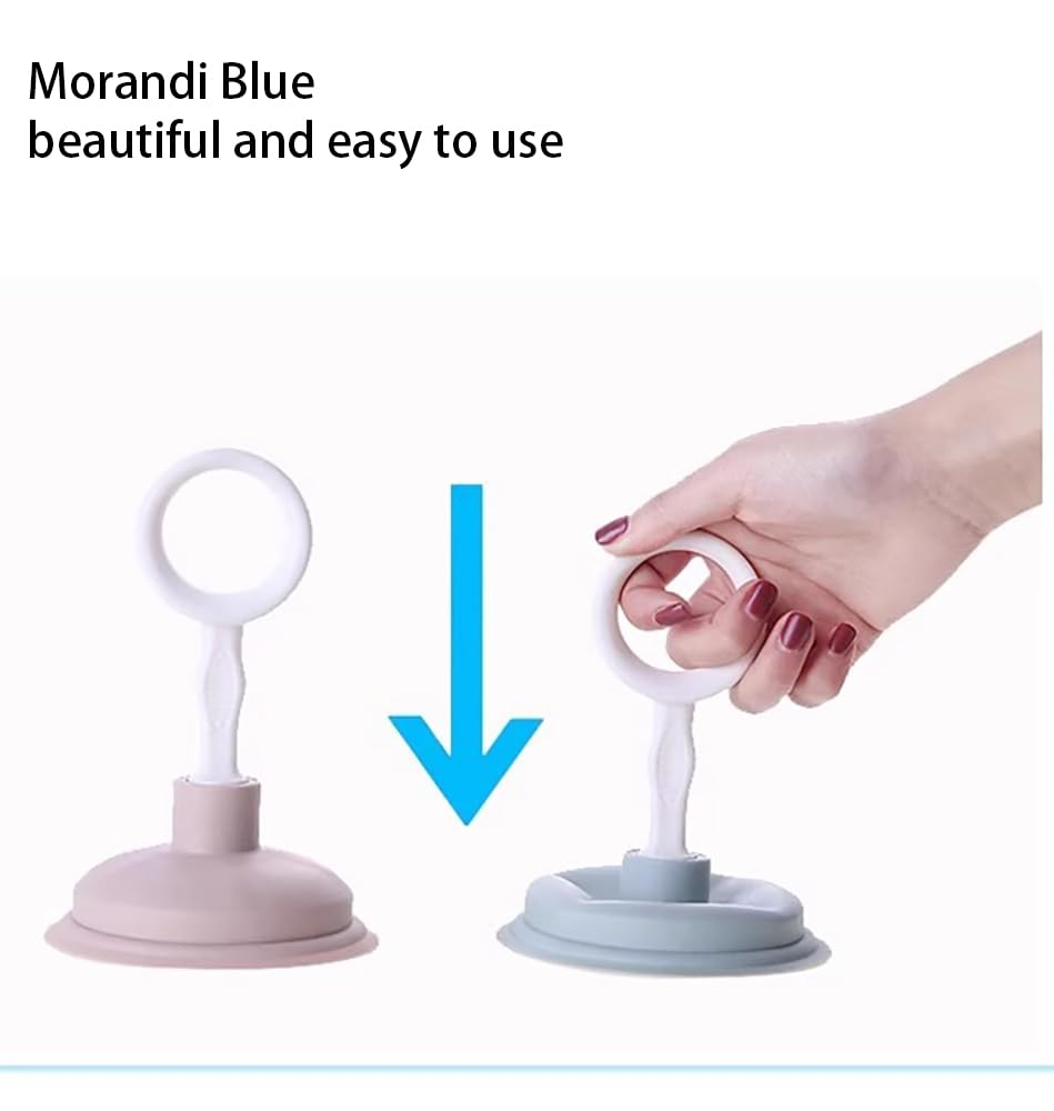 2 Pcs Blue Sink Plunger,Bathroom Small Drain Plunger Portable Kitchen Sink Drains Suction Cup Liquid Plumber Clog Remover Easy To Unclog,Drain