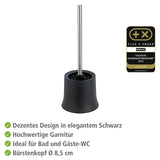 Basic Toilet Brush, Toilet Bowl Cleaner Brush with Holder, Toilet Bowl Brush, Toilet Brush with Holder, Plastic, Weiß, Dimensions 5.5 x 15 x 5.5 in