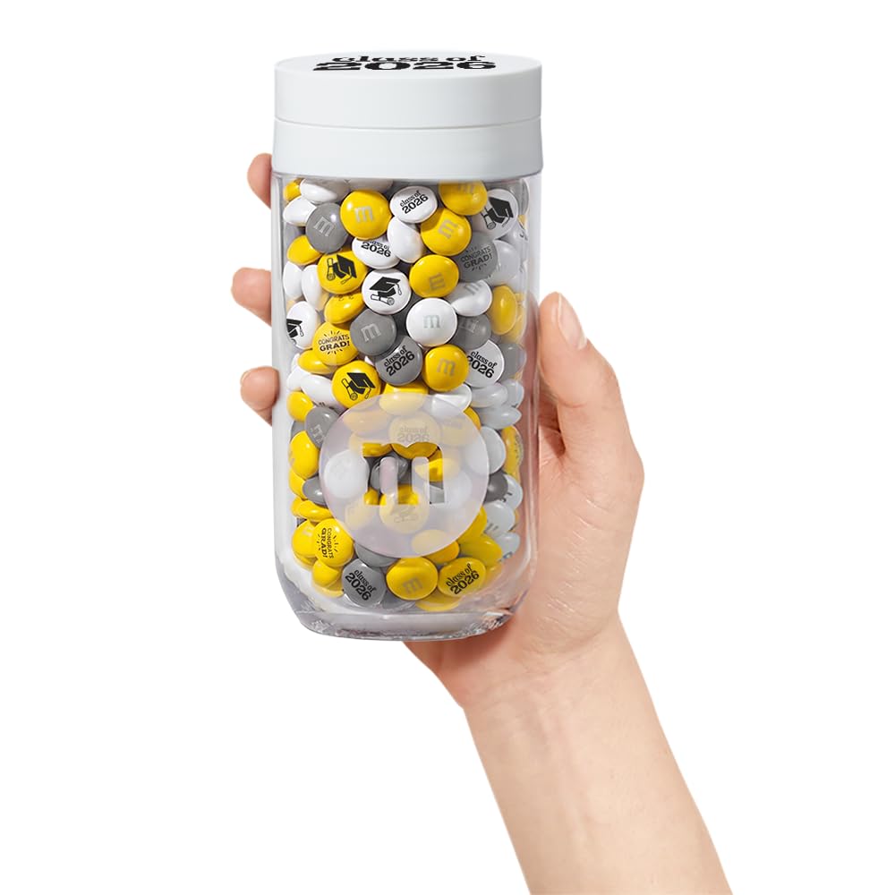 M&M'S Class of 2026 Graduation Milk Chocolate Candy Gift Jar, 12.7 oz