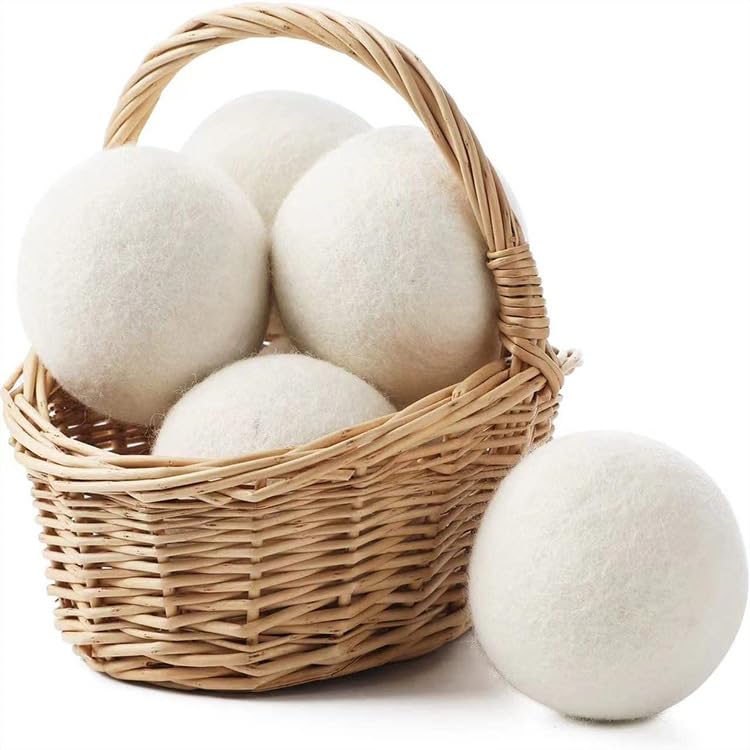 Wool Dryer Balls-Wool Balls Replaces Dryer Sheets-Wool Balls for Dryer-Laundry Balls for Dryer-Machine Anti Winding Shortens(Pack of 4)
