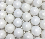 Large Pearl White Shimmer Gumballs - 2 Pounds x 1 inch - Approximately 120 Gumballs Per Bag