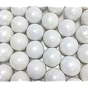 Large Pearl White Shimmer Gumballs - 2 Pounds x 1 inch - Approximately 120 Gumballs Per Bag