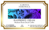 Raspberry Cream Medium Roast Decaf Coffee (Single Serve K-Cup Pods) (Gourmet, Naturally Flavored, Whole Coffee Beans) (12 pods, ZIN: 574313)