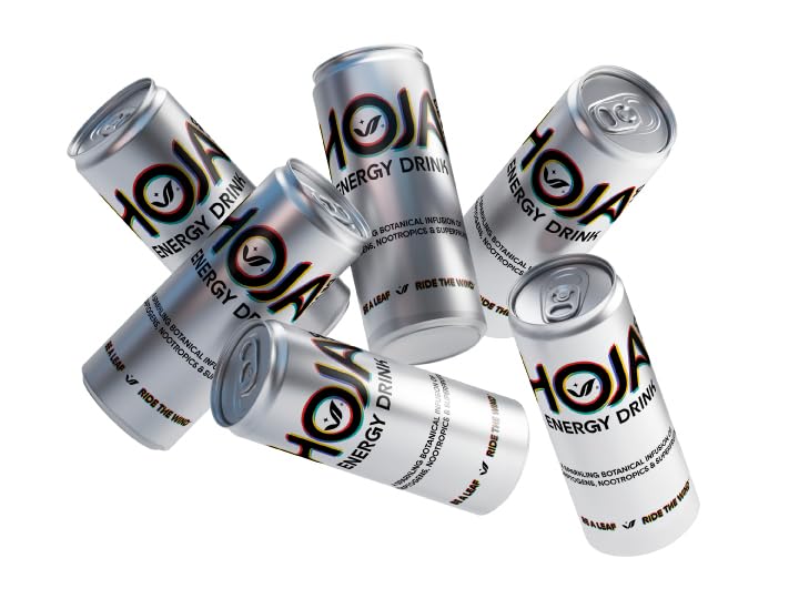 Hoja de Vida Energy Drink - 12 Pack // A Sparkling Botanical Infusion of Adaptogens, Nootropics & Superfruits