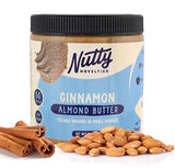 Nutty Novelties Cinnamon Almond Butter - High Protein, Sweet Almond Butter - All-Natural, Light Almond Butter Free of Cholesterol & Preservatives