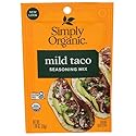Simply Organic Mild Taco Seasoning Mix, Gluten Free, Certified Organic, Kosher, Vegetarian, Pure Flavor for Tacos, Stir-Fries, Mexican Dishes