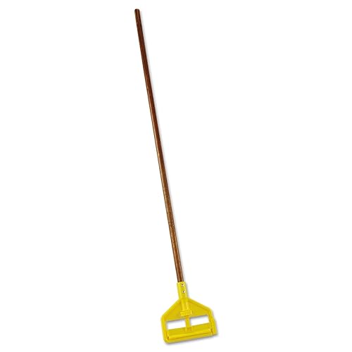 Rubbermaid Commercial Products Invader 54" Wood Wet Mop Handle, Natural, for Professional/Industrial Floor Cleaning, Compatible with 1" Headband Mops