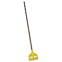 Rubbermaid Commercial Products Invader 54" Wood Wet Mop Handle, Natural, for Professional/Industrial Floor Cleaning, Compatible with 1" Headband Mops