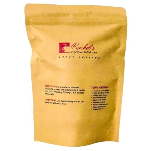 Rachel's Tea: Turmeric, Wild Yam, Ginger, Marshmallow, Chamomile, Peppermint, Fennel, Slippery Elm: 30 bags, 60 cups