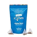 Two Leaves and a Bud Alpine Berry - 50 Naked Tea Sachets, Naturally Caffeine Free, Whole Leaf Herbal Tea in Unwrapped Pyramid Sachets, Resealable Bag