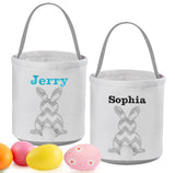 Personalized Easter Bunny Basket, Touber 2 Pack Easter Baskets for Kids Customized Easter Basket Easter Basket Bags Personalized Easter Baskets