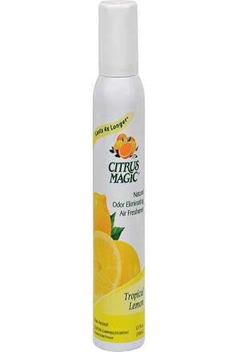 Citrus Magic Natural Odor Eliminating Air Freshener Spray, Tropical Lemon, 3-Ounce