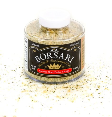 Borsari Seasoned Salt Combo - Multi-Use All Purpose Original and Orange Ginger Seasonings - Gourmet Sea Salt Blends With Herbs and Spices - Set of 2