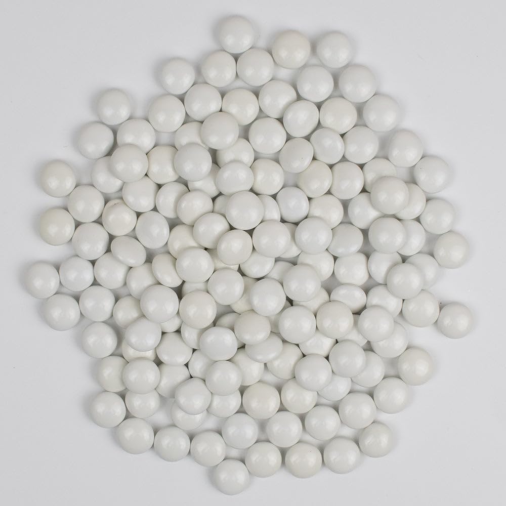 9,540ct White Bulk Just Candy Chocolate Coated Candy Shell Gems (22.5lb)