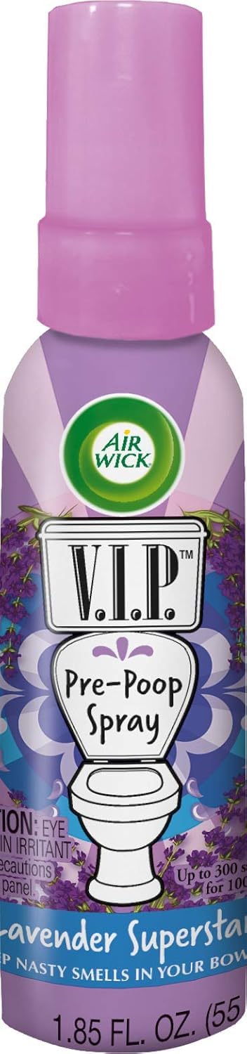 Air Wick V.I.P Toilet Perfume Spray, Lavender Superstar, 1.85oz, Air Freshener