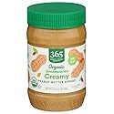 365 by Whole Foods Market, Organic Creamy Peanut Butter Spread, Unsweetened, No Stir, 16 Ounce