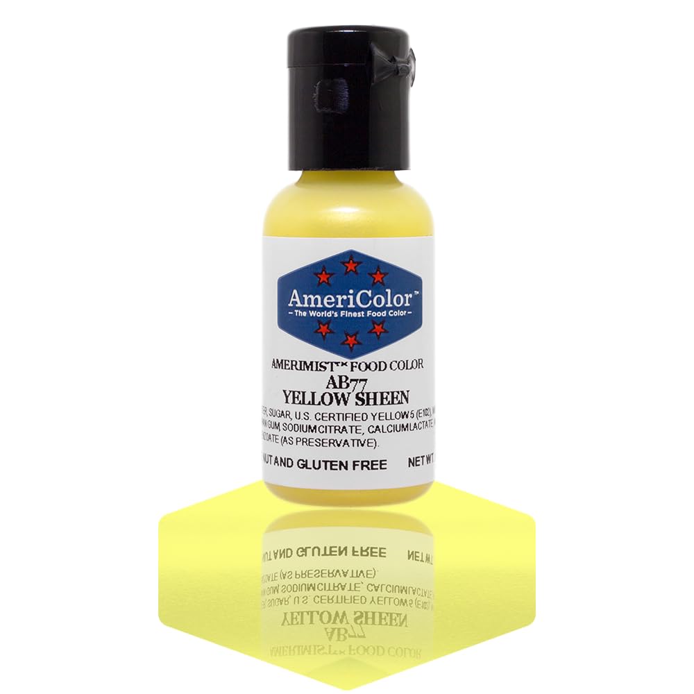 AmeriColor Amerimist Airbrush Color .65 Ounce, Yellow Pearl Sheen