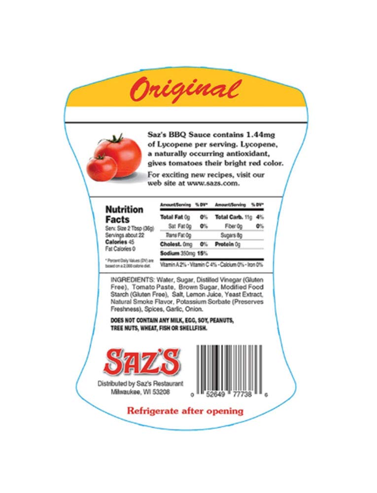 Saz's Original BBQ Sauce