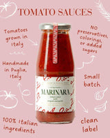 Zia Pia Marinara Tomato Sauce - 15.1 Ounce | Authentic Italian Pasta Sauce | Small Batch | Made in Italy |