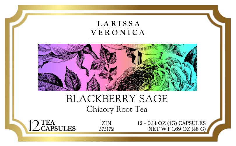 Blackberry Sage Chicory Root Tea (Single Serve K-Cup Pods) (12 pods, ZIN: 575172) - 3 Pack