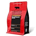 Equator Coffees, Equator Blend Decaf Ground Coffee, Medium Dark Roast, Fresh Roasted, Smooth Chocolate Nutmeg Flavor Notes, Sustainable, Decaffeinated