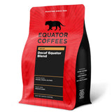 Equator Coffees, Equator Blend Decaf Ground Coffee, Medium Dark Roast, Fresh Roasted, Smooth Chocolate Nutmeg Flavor Notes, Sustainable, Decaffeinated