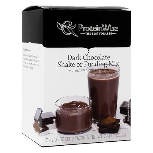 ProteinWise - Dark Chocolate Meal Replacement Shake or Pudding Mix - 7/Box