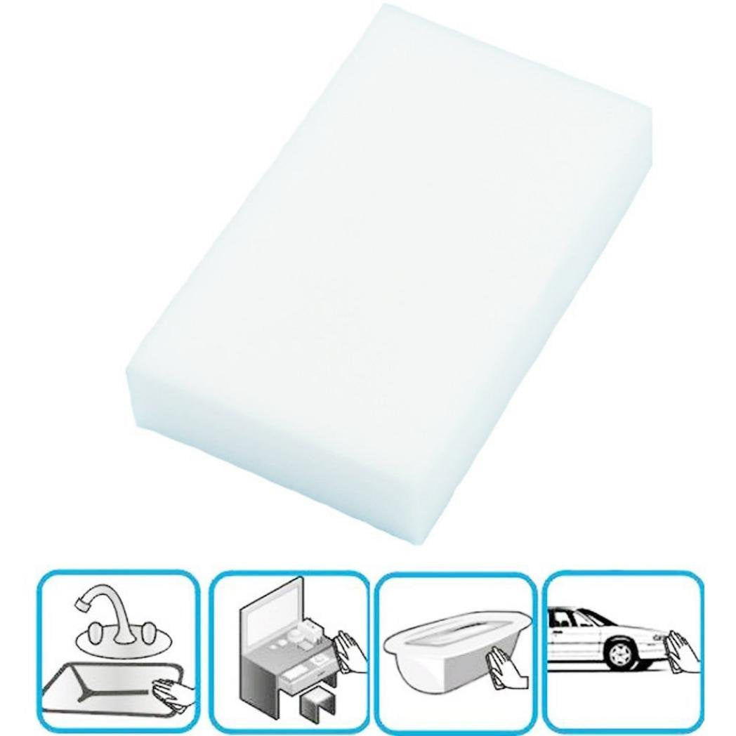 20Pcs Magic Multi-Use Scrub Sponge Cleaner Cleansing Eraser Sponge For All Surfaces Kitchen Bathroom Car Cleaning and Washing