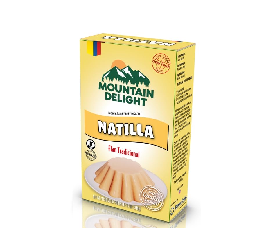 Mountain Delight - Colombian Baking Mix - Variety of Traditional Flavors - 12 oz (340g) Each (Natilla Plain)