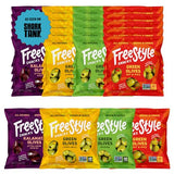Freestyle Snacks Olive Snack Packs - 24 Pack Variety - Original Green, Hot & Spicy, Lemon Garlic, and Kalamata - Grown in Greece, All Natural