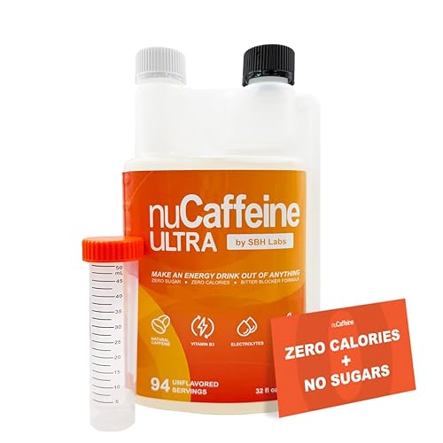 nuCaffeine Ultra | New Natural Preservatives | 94 Servings | Natural Caffeine + B3 + Electrolytes | Includes to-Go Tube | Transform Any Drink into an