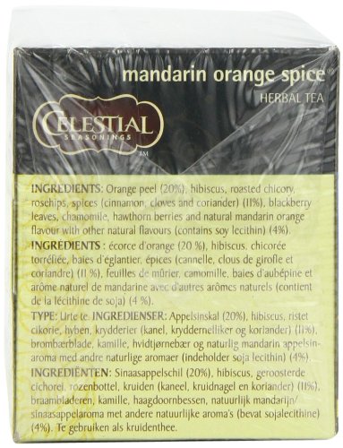 Celestial Seasonings Herb Tea Mandarin Orange Spice, 20-count (Pack of 6)