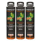 Evercare Pack of 3 Gain Scented All-Purpose Mega Lint Roller Refill Rolls, 50 Sheets Each