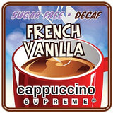 Cappuccino Supreme 1.2 lb bag Sugar Free Decaf French Vanilla Instant Cappuccino Mix
