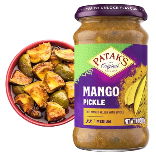 Patak’s Medium Mango Pickle - Authentic Indian Relish with Mango Chunks & Aromatic Spices - Perfect with Naan, Pappadum, Sandwiches & Salads - Vegan