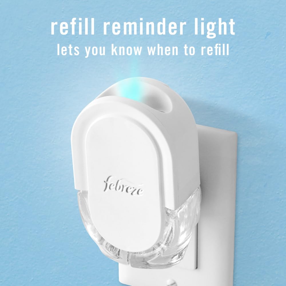 Febreze Plug In Air Freshener, Odor-Fighting Scented Oil Refill, Kitchen Odor Fighter, 2 Refills