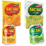 Korean Best Variety Energy Drink Box Deal - SACSAC, RICE PUNCH, PEAR JUICE - (SACSAC ORANG + GRAPE, 24 CANS)